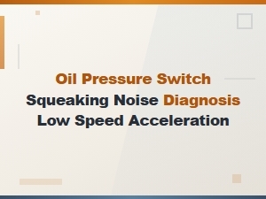 Oil Pressure Switch Squeaking Noise Diagnosis Low Speed Acceleration